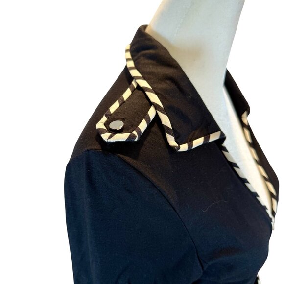 Diane von Fürstenberg Black & White Trim Wrap Dress - Picture 7 of 11